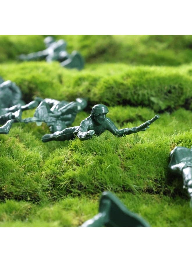LovesTown 100PCS Army Men Toy Soldiers, Plastic Soldier Figures Green Yellow Army Men Playset Multiple Poses for Boys Birthday Gift