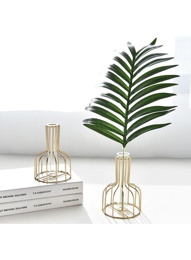 1 Piece Flower Vase Bottle gold 4x15x10cm