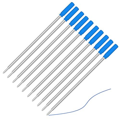 Pen Savings Ballpoint Pen Refills for Cross Pens, Medium Point 1.0mm, Frictionless Flow Smooth Writing, 10 Pack (Blue)