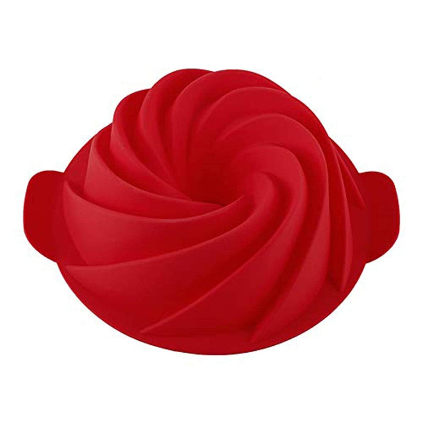 SHEbaking Silicone Fluted Pan Jello Mold Gelatin Molds Nonstick Baking Mold with Sturdy Handle Perfect for Cake Jello MousseBread 9 inch