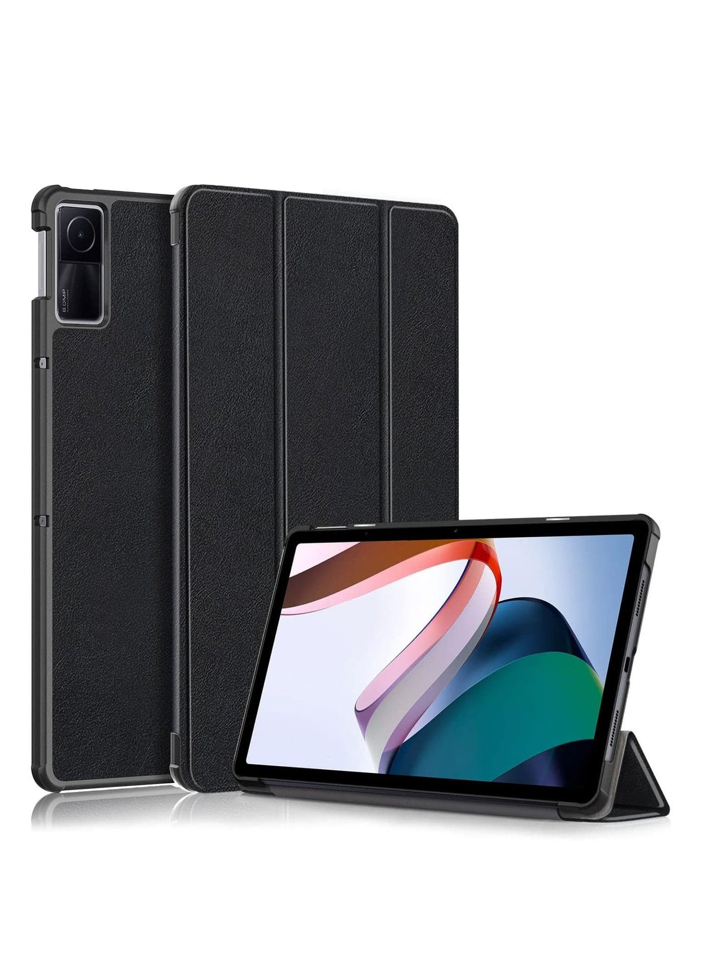 Case For Xiaomi Redmi Pad 10.6 Multi-Viewing Angles All New PU Leather Smart Cover with Auto Sleep Wake Feature Slim Flip Shell Case for Xiaomi Redmi Pad 10.6 (Black)