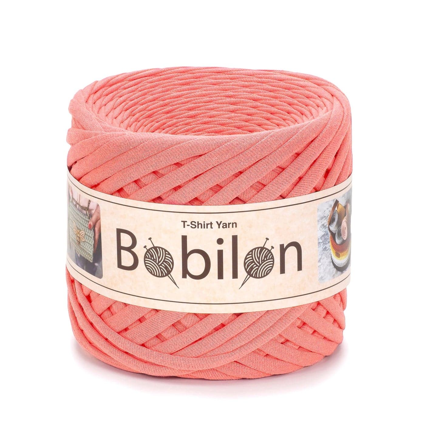 TShirt Yarn Fettuccini Zpagetti Style 79 mm Yarn for Crocheting Knitting Macrame Ribbon Cotton Fabric Apricot Crush