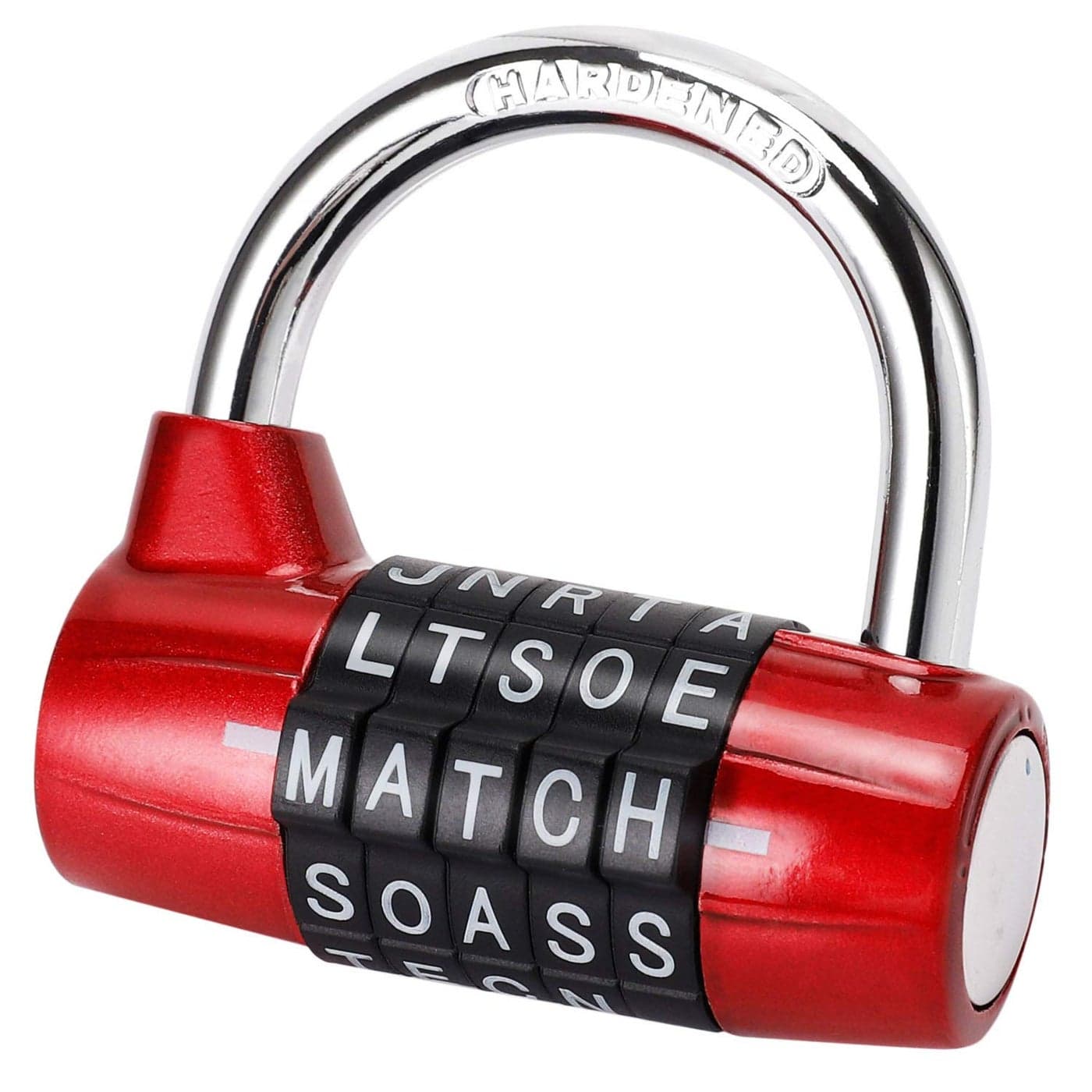 Gym Locker Lock5 Letter Heavy Duty Alloy Padlock Password Sturdy Security PadlockEasy to Set Your Own Keyless Resettable ComboRed