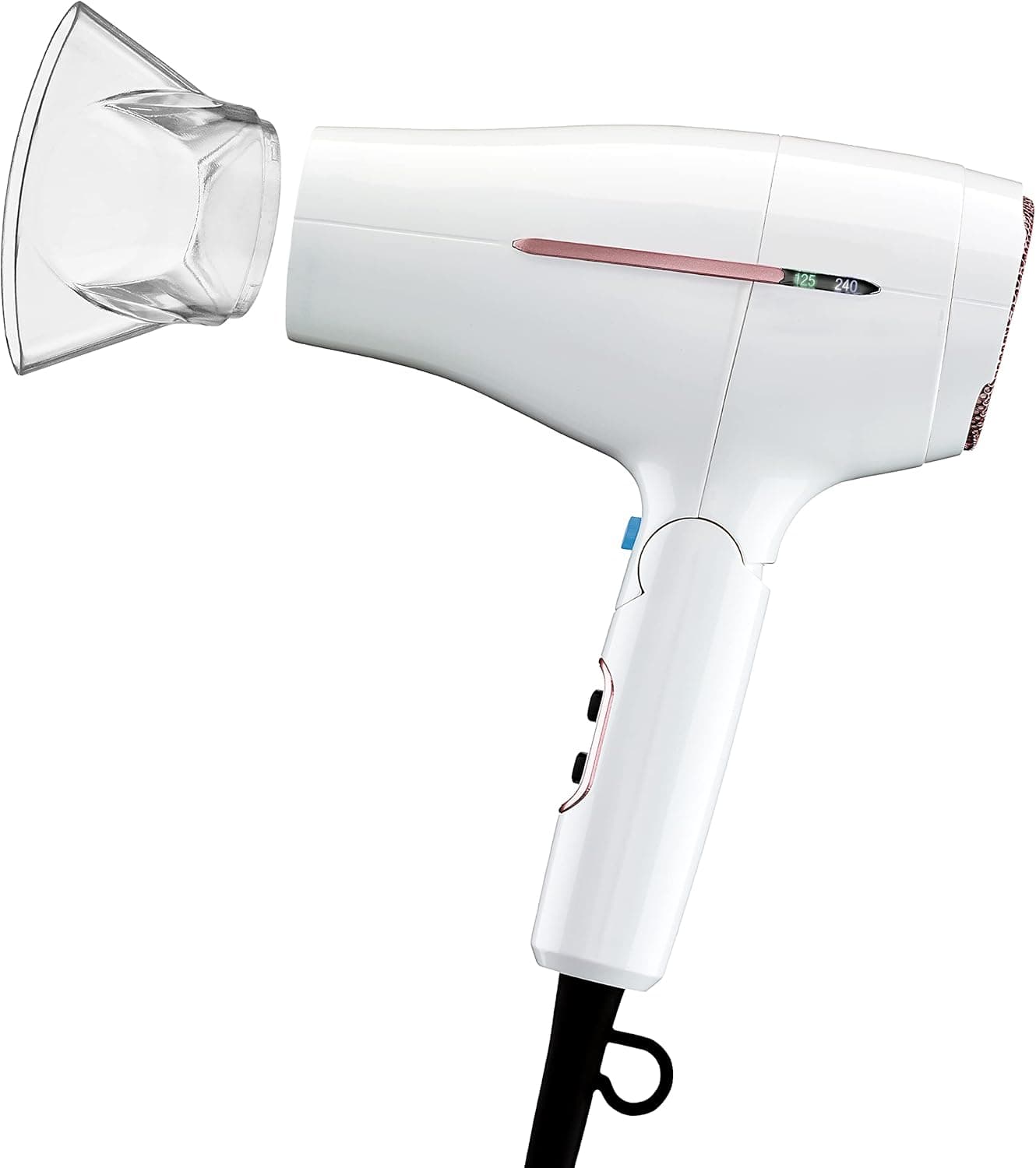 Conair Hair Dryer Worldwide Travel Hair Dryer with Smart Voltage Technology and Folding Handle Includes Concentrator