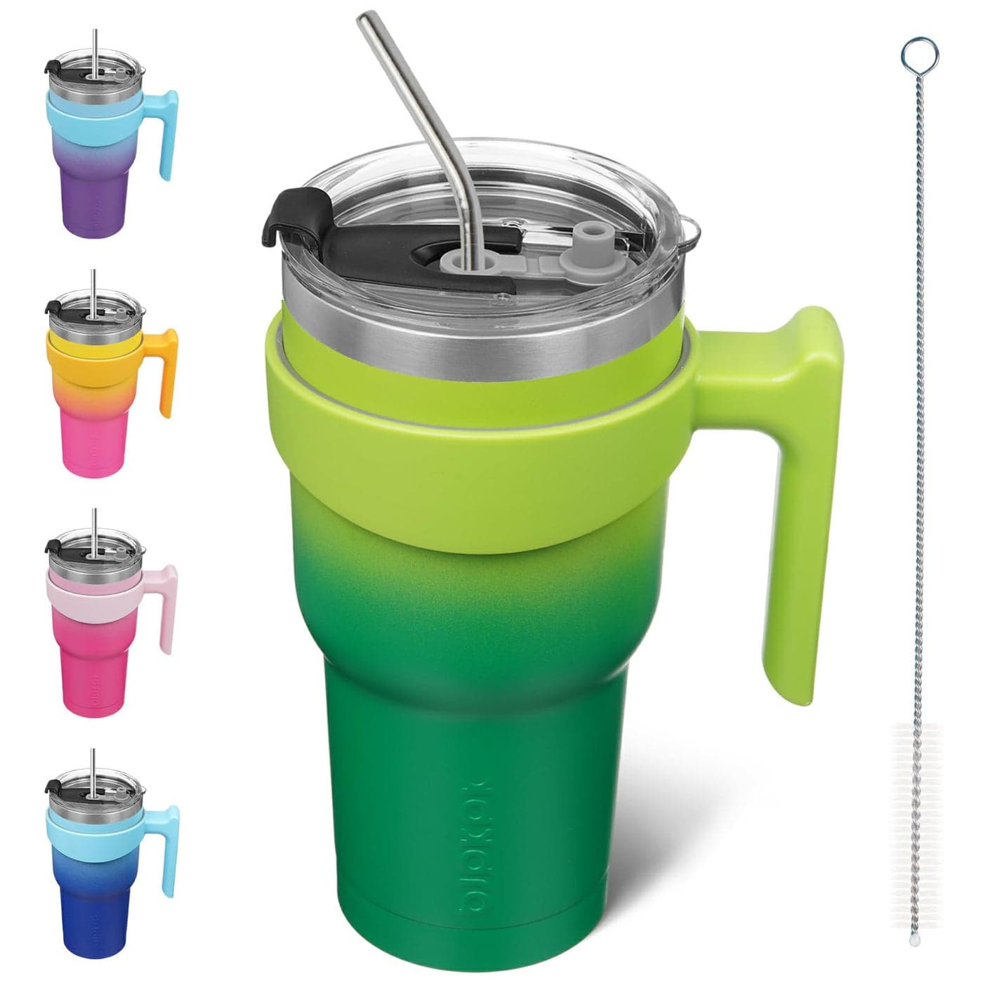BJPKPK Tumbler With Handle And Straw 30oz Stainless Steel Tumbler With Lid Insulated Coffee Cups,Bamboo Grove