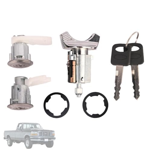 Getfarway Door Lock Cylinders & Ignition Switch W/2 Keys Compatible with Ford Aerostar 1994, F150/250/350 Pickup 1992-1995, E150/250/350 Van 1992-1995, Crown Victoria 1990-1991,Ranger 1995 and More