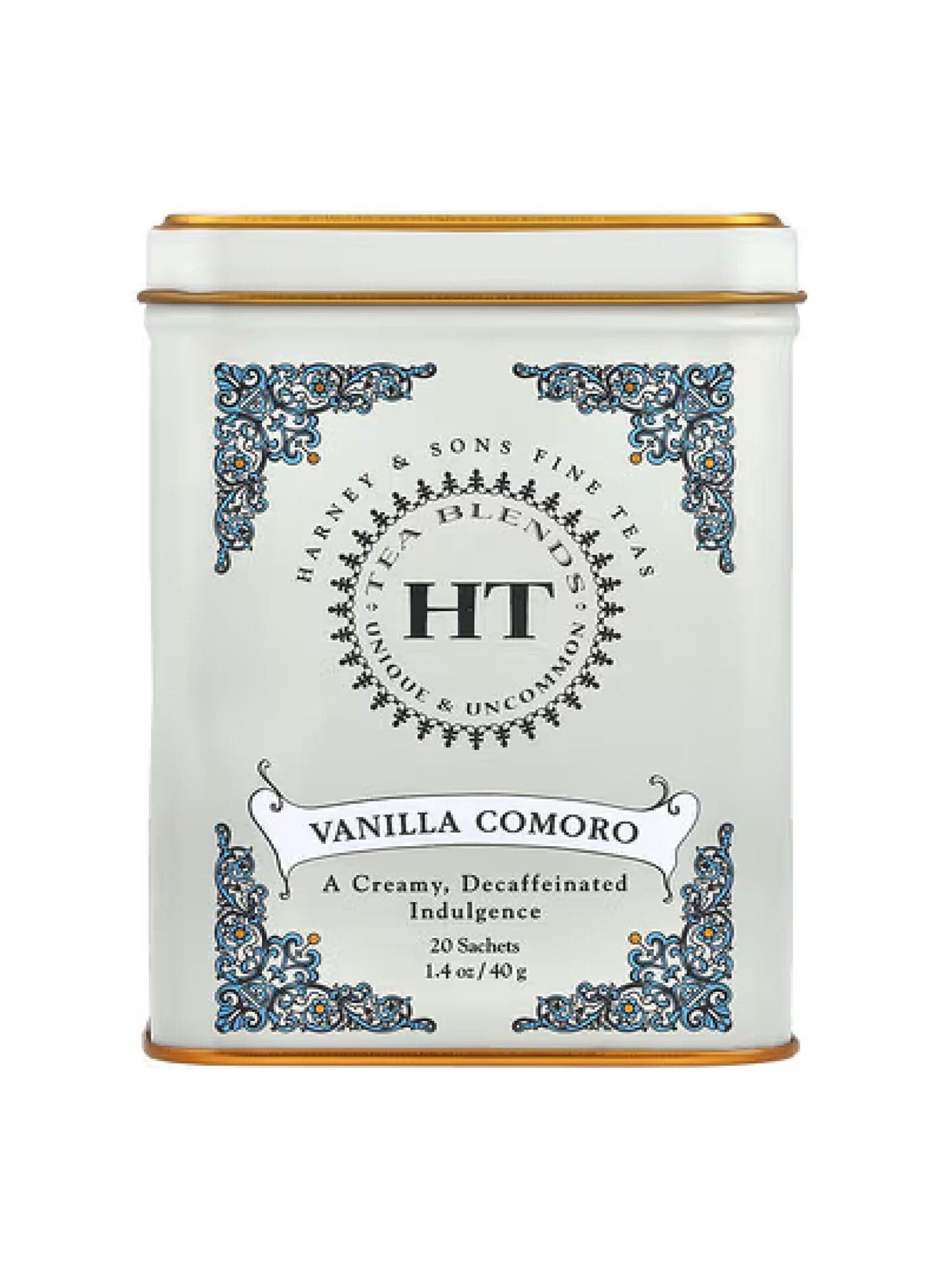 HT Tea Blends, Vanilla Comoro, Decaffeinated, 20 Tea Sachets, 1.4 oz (40 g)