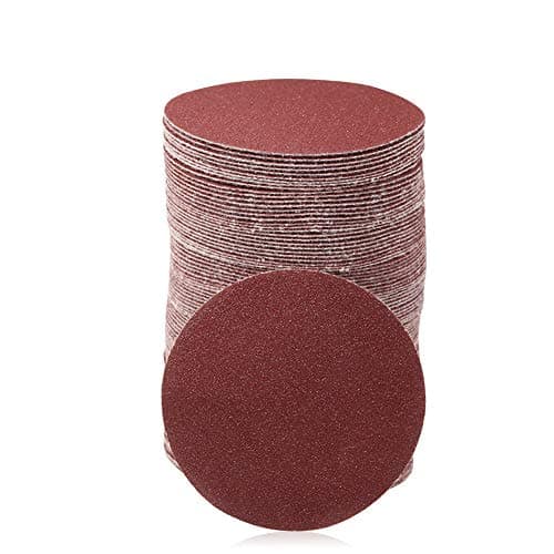 SPEEDWOX 100pcs Sanding Discs 3 Inch Sandpaper 100 Grit Hook and Loop Sanding Discs for Drill Grinder Rotary Tools No Hole