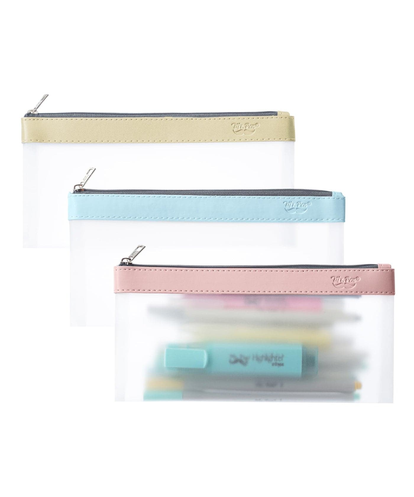 Mr Pen Clear Pencil Pouch 3 Pack Clear Pencil Case Pencil Bags Clear Pouch Back to School Supplies