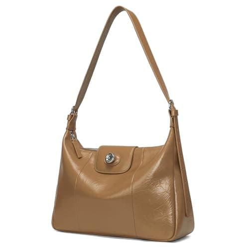 LA FESTIN Leather Purse Brown Shoulder Bag for Women Large Capacity Crossbody Hobo Designer Tote with Adjustable Strap - Ideal for Everyday Use