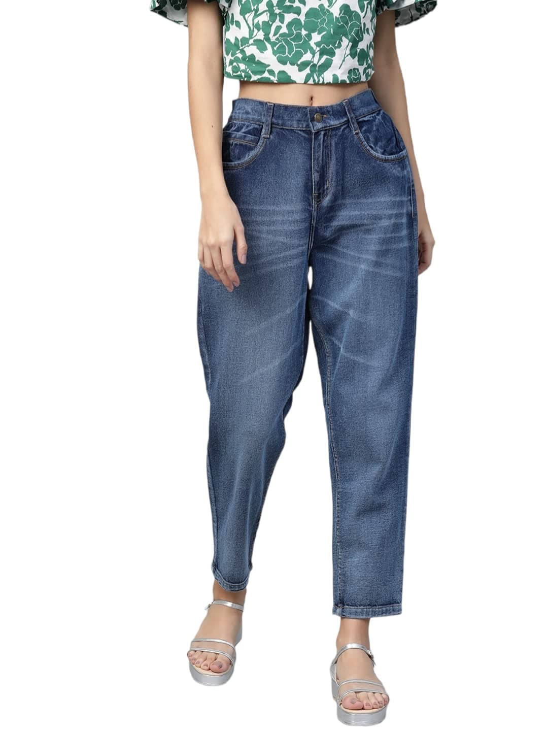 SASSAFRAS Blue High Waist Basic Jeans