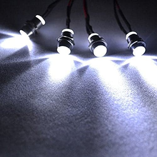 ShareGoo 4Leds LED Light Headlights Taillight Kit Accessories Compatible with Traxxas HSP Tamiya Redcat RC4WD Axial SCX10 1/10 1/12 RC Car Truck Tank Crawler