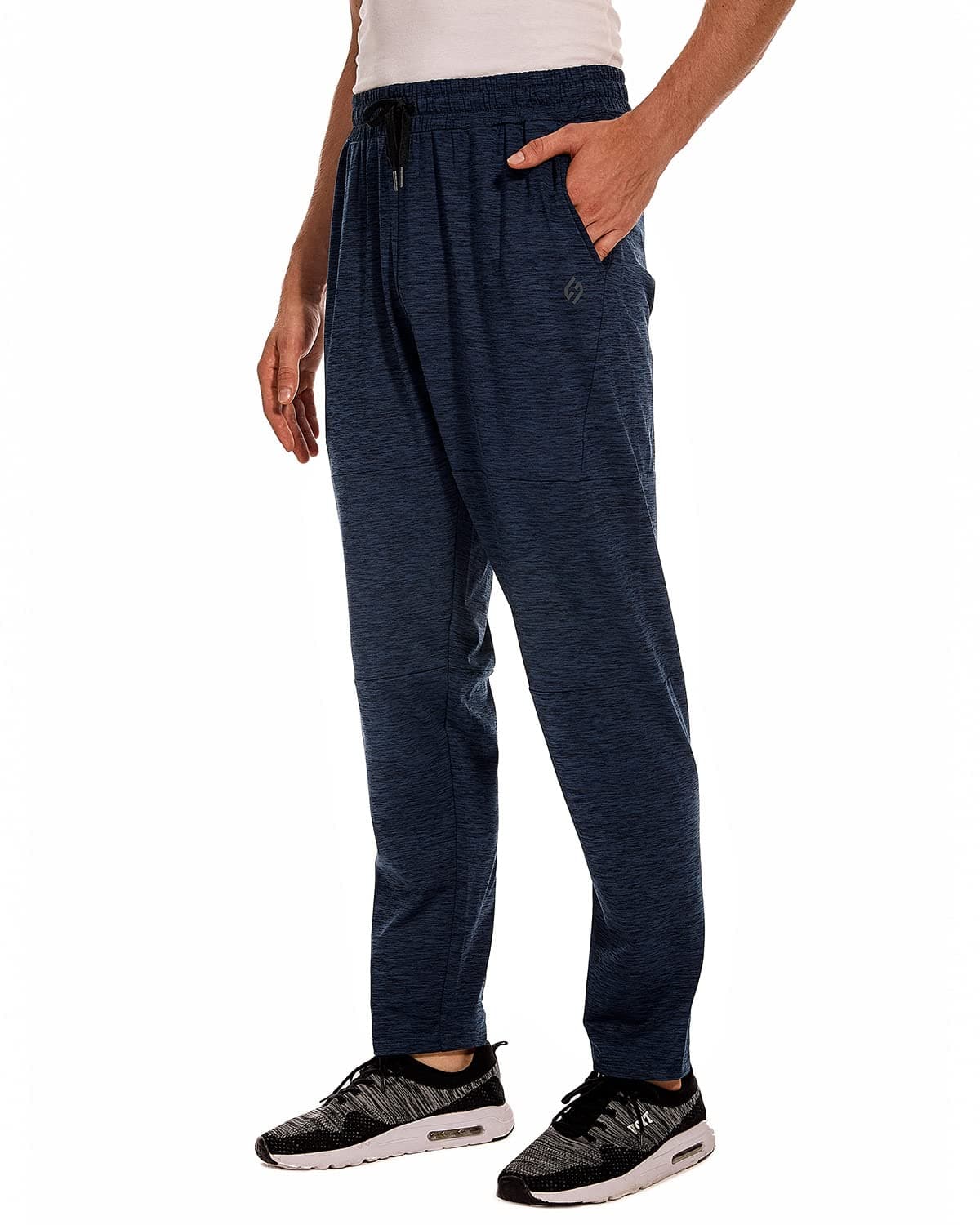 HODOSPORTS 3234363840 Inseam Tall Mens Sweatpants Zipper Pocket Extra Tall Joggers Workout Pants HempNavy36M