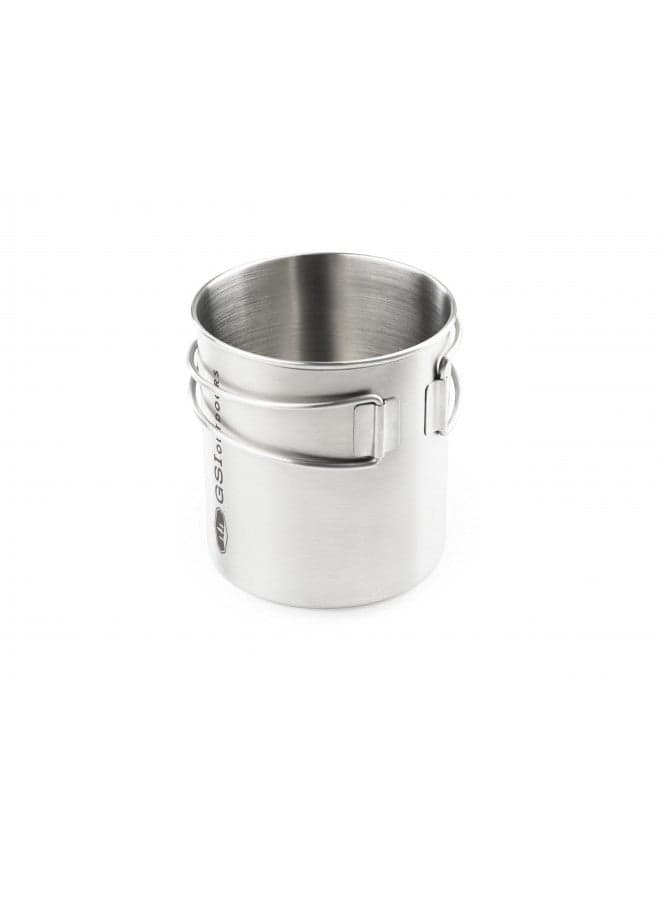 GSI Outdoors Glacier Stainless Steel Bottle Cup I Lightweight Cup or Pot for Travel, Camping and Backpacking - 20 oz