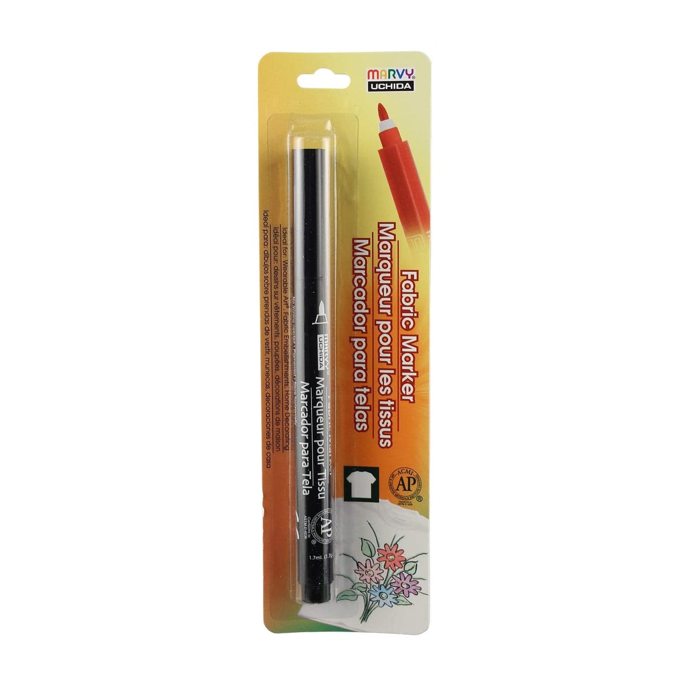 Uchida 522C1 Marvy Fine Point Fabric Marker Black