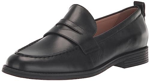 Cole Haan Women's Stassi Penny Loafer, Black Leather, 5-B US