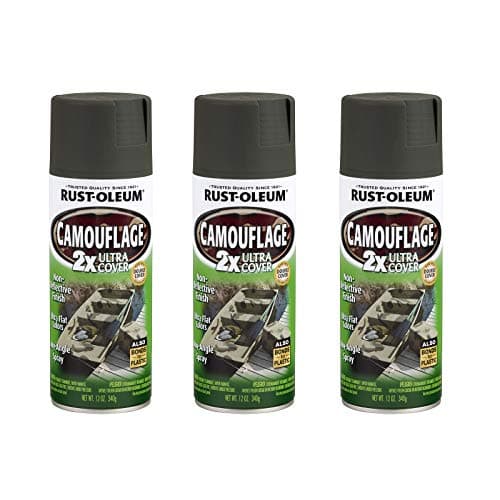 Rust-Oleum 279175-3PK Camouflage 2X Ultra Cover Spray Paint, Deep Forest Green, 12 Ounce (Pack of 3)