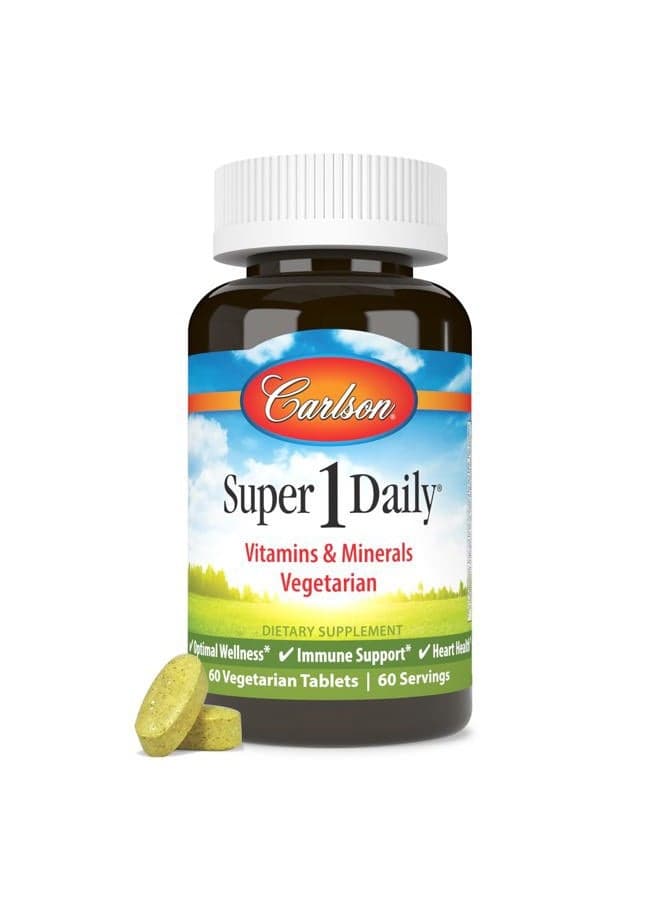Super 1 Daily, Vegetarian Multiple Formula, Multivitamin, Optimal Wellness, 60 Tablets