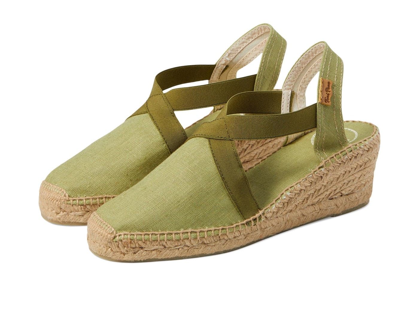 Toni Pons Women's TER Espadrille Wedge Sandal, Olive, 6
