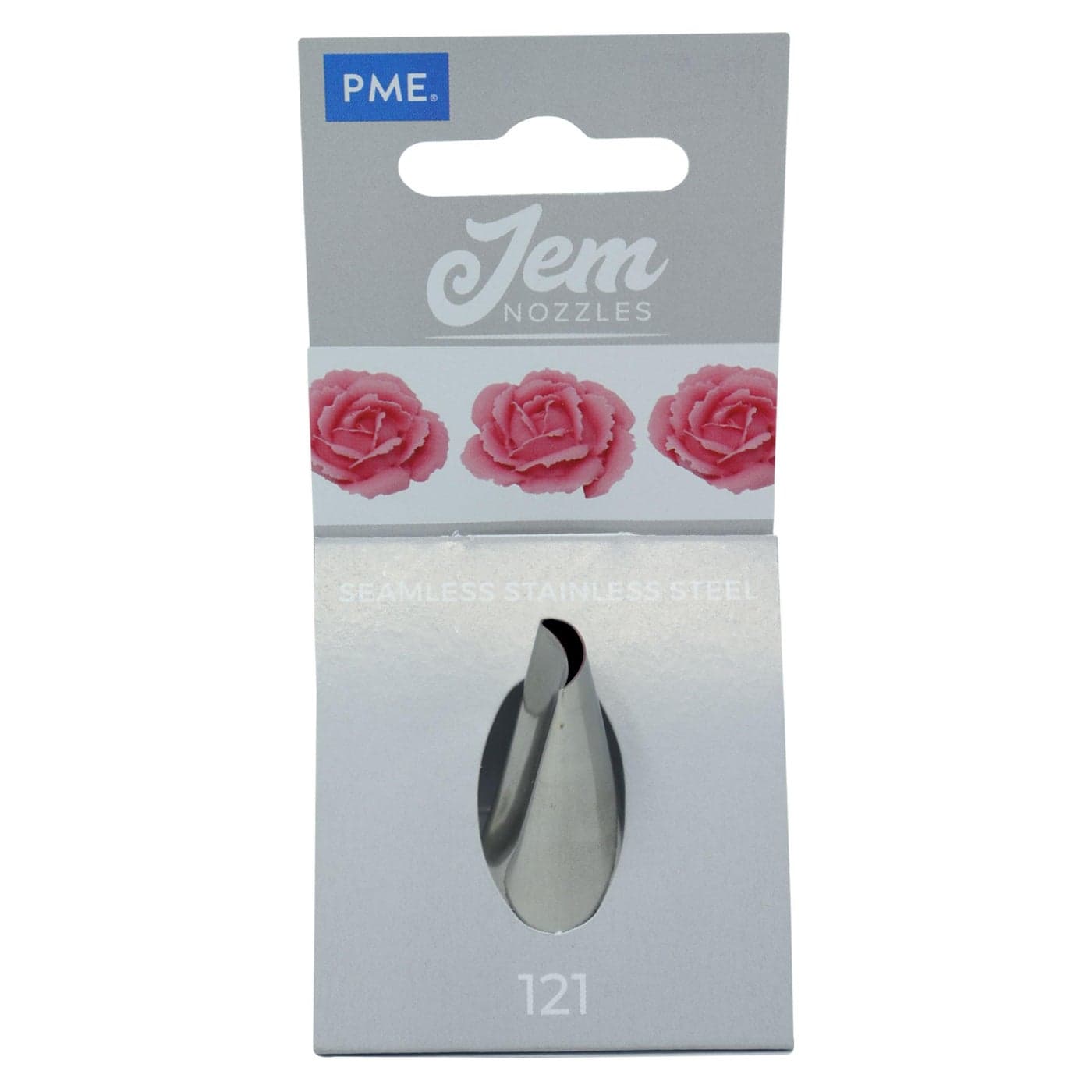 Jem Enterprises Large PetalRuffle Piping NozzleCake Decorating Tip 121 Standard Silver