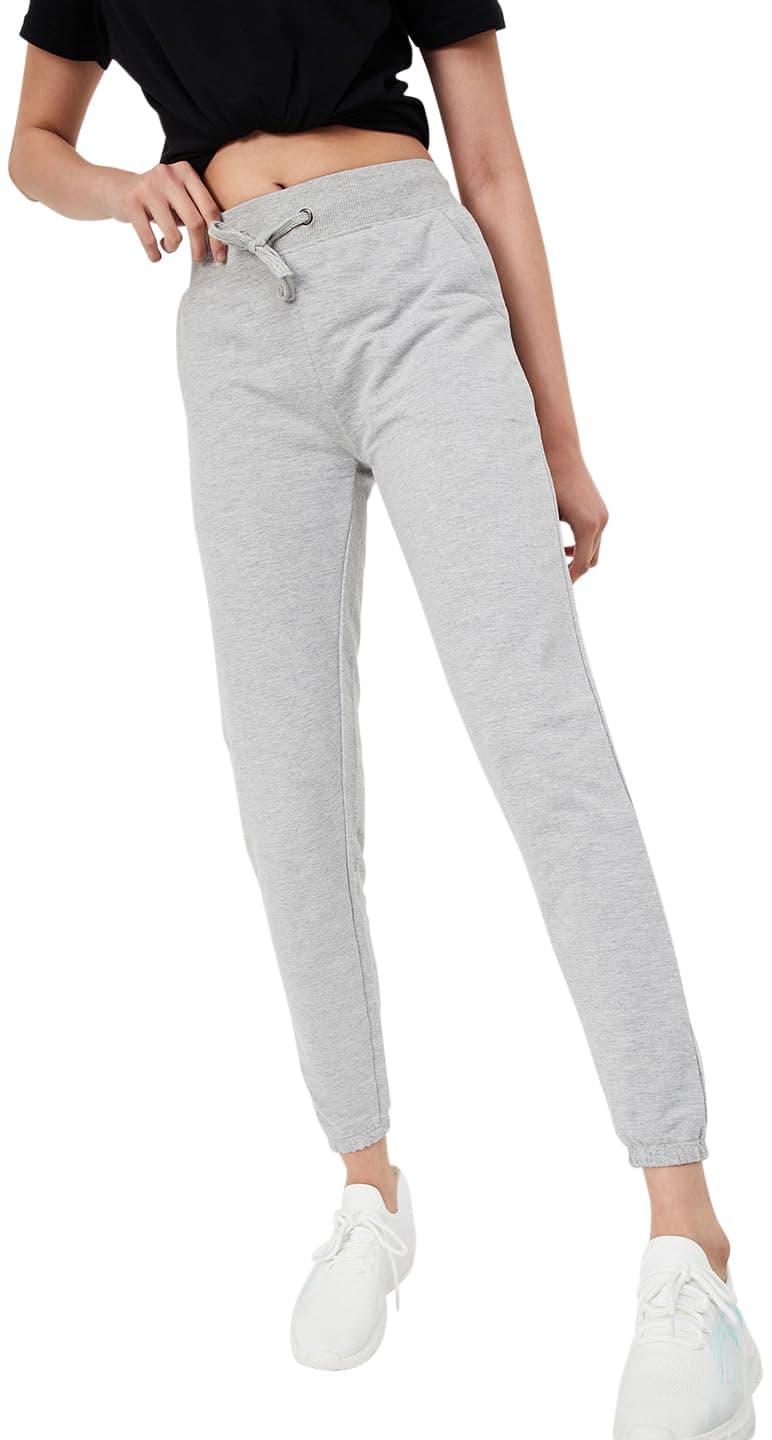 Max Women Mid Rise Regular Track Pants (NOOSEPPB01BGREY Melange_Grey, 2XL