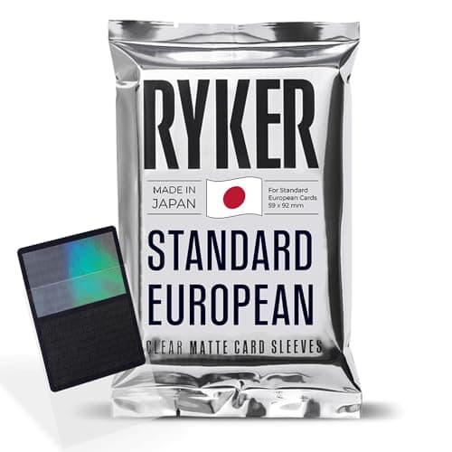 Ryker Standard European Board Game Sleeves Card Protectors 100 Qty Clear 59x92 mm