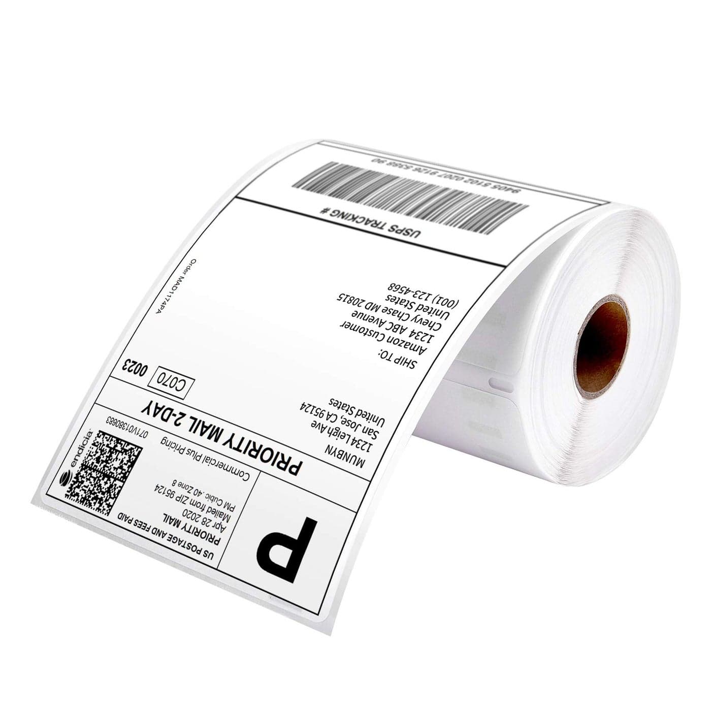 MUNBYN 4"x6" Direct Thermal Printer Label, Shipping Labels Compatible with Rollo, Jadens, Nelko, Not Compatible with DYMO 4XL 1744907,1755120, 220 Sheets/Roll