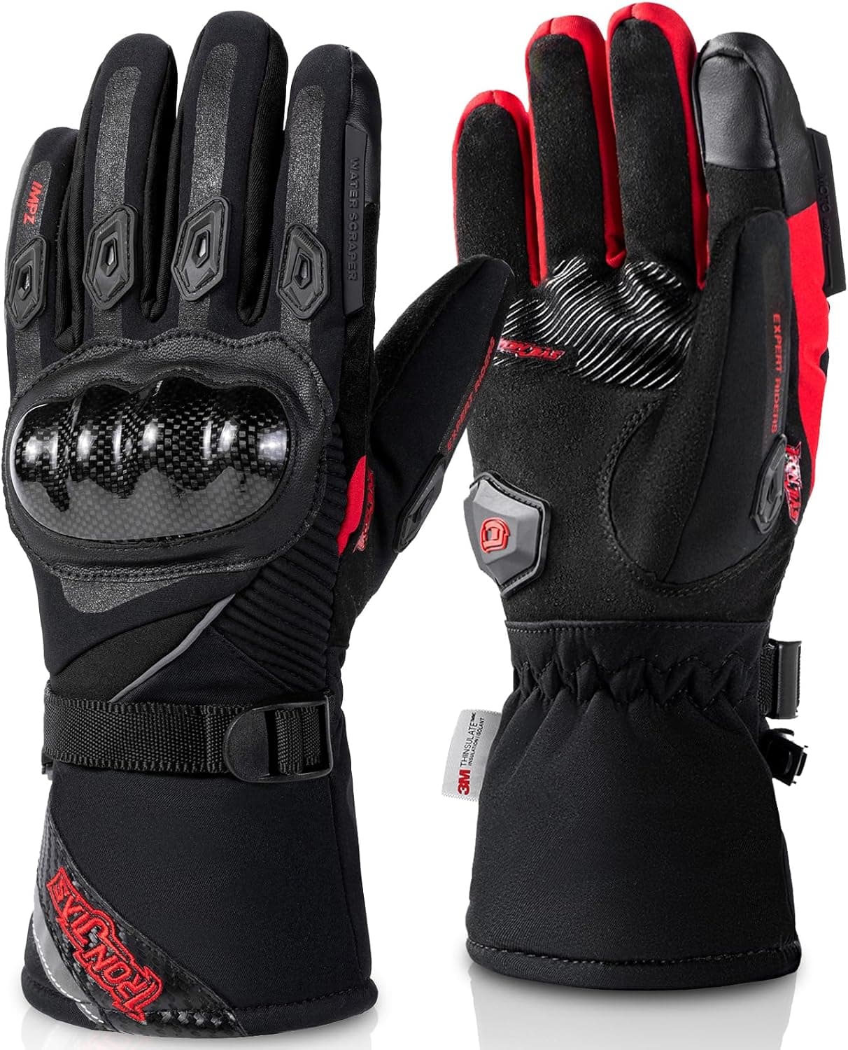 BORLENI Waterproof Carbon Fiber Motorcycle Gloves