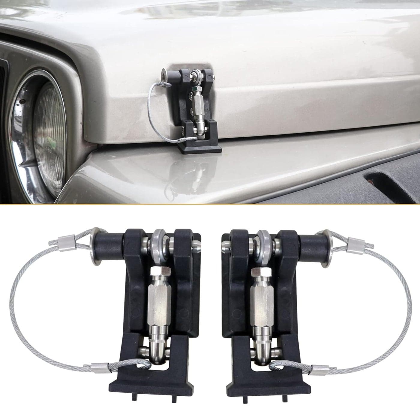 West-xingzhe TJ Locking Hood Latch for Jeep Wrangler TJ - 2 PCS