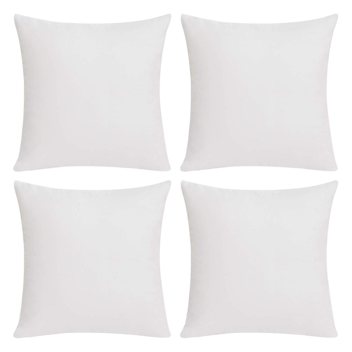 Deconovo Decorative Throw Pillow CoversCovers ONLY No Inserts Set of 4 Soft Linen Cushion Covers 18x18 Inch Green Machine Washable Pillowcases for Sofa Bedroom Living Room Dcor White