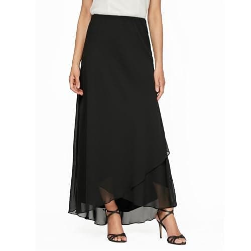 Alex Evenings womens Long Dress (Regular and Plus Sizes) Skirt, Black, Small US