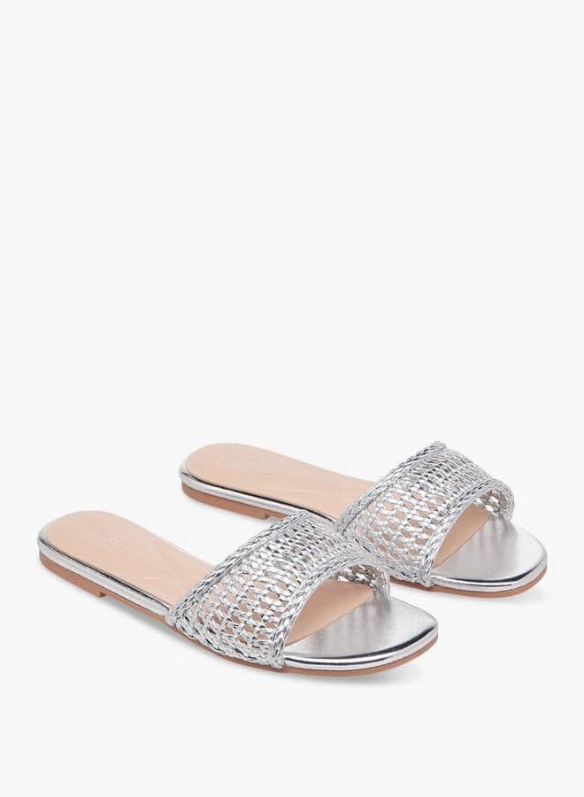 Women Weave Textured Flat Sandals — 41