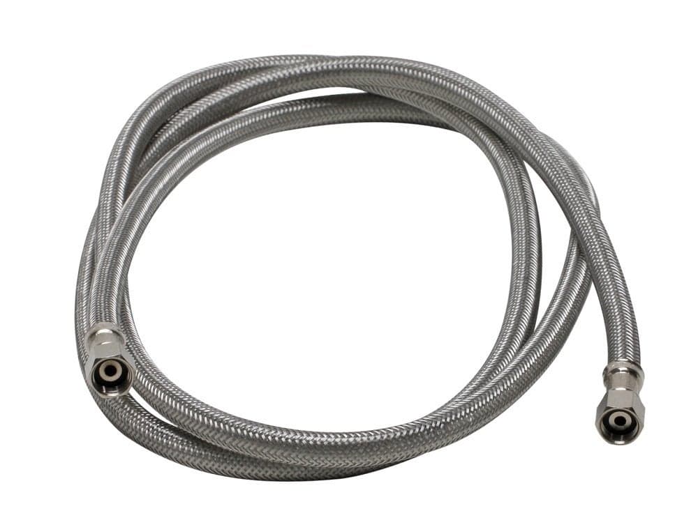 Fluidmaster 12IM96 Ice Maker Connector, Braided Stainless Steel - 1/4 Compression Thread x 1/4 Compression Thread, 8 Ft. (96-Inch) Length