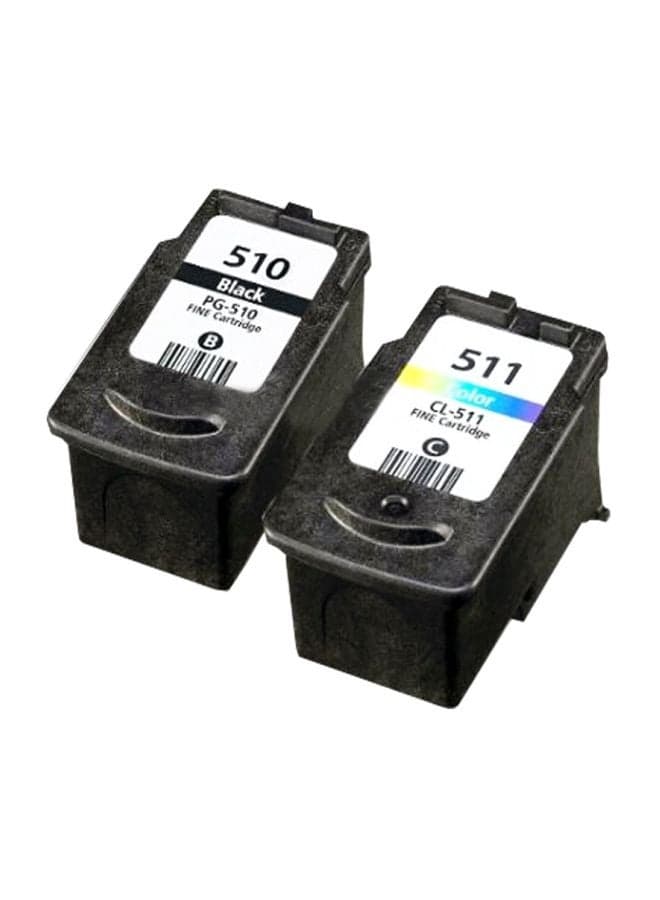 2-Piece Ink Cartridge Set Yellow/Blue/Black