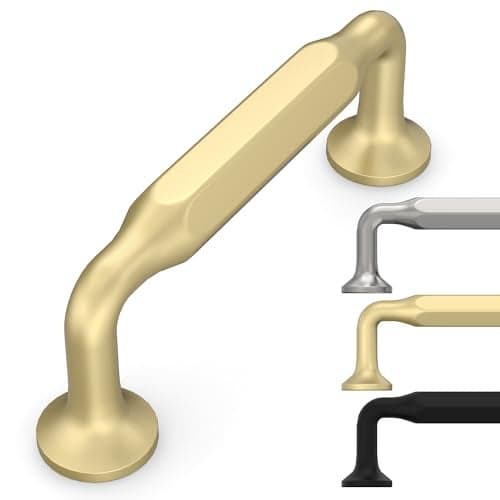 9BUILD 10 Pack 3 Inch Gold Cabinet Handles Kitchen Hardware Pulls for Cabinets