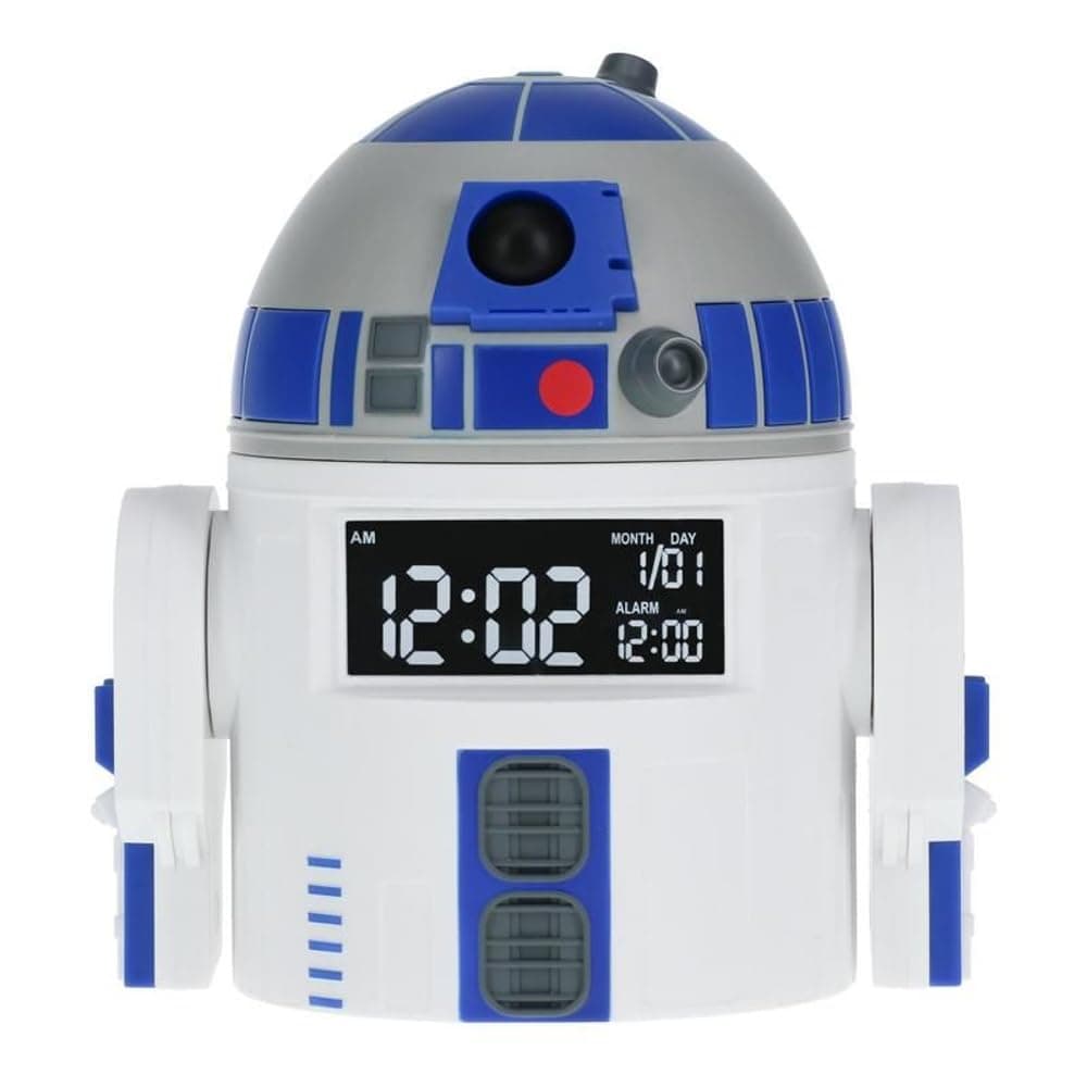 Paladone R2D2 Alarm Clock Perfect Decor for Star Wars Fans USB Cable Included 13 cm 5 Tall