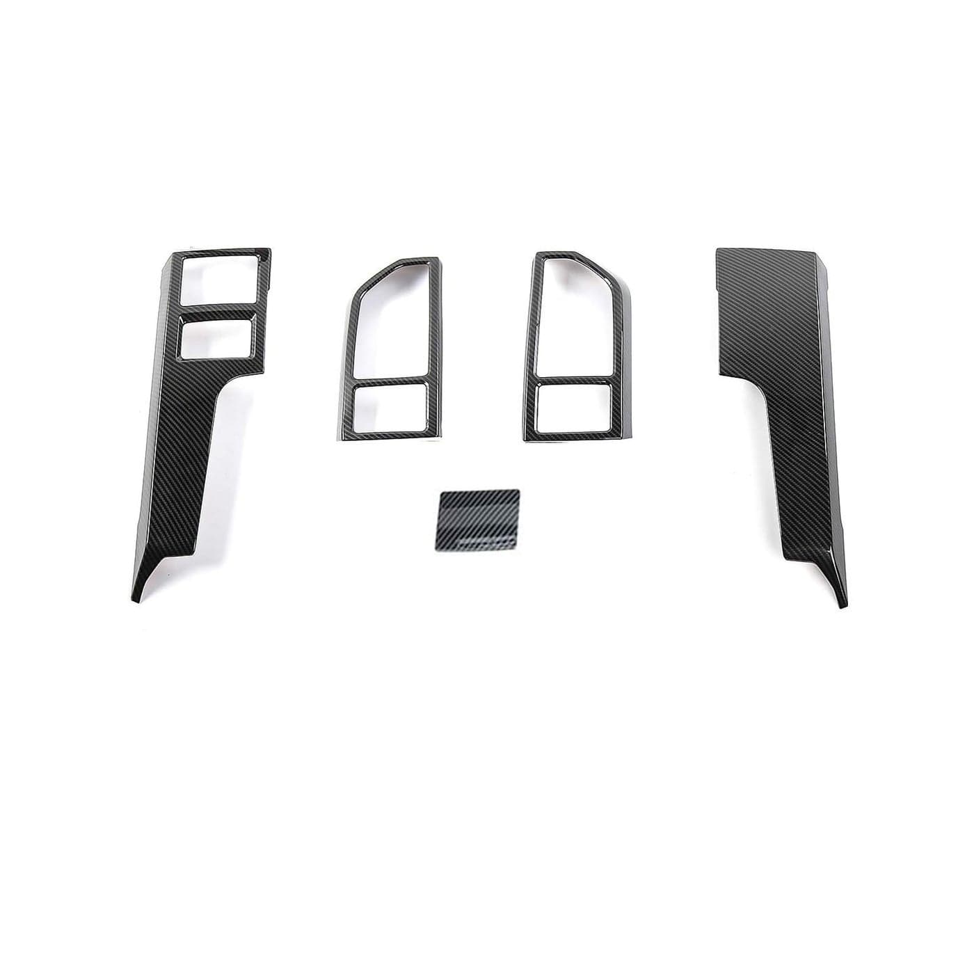 Keptrim for F150 ABS Carbon Fiber Central Console Air Conditioner Panel Trim for 2015 2016 2017 2018 2019 2020 Ford F150 5pcs