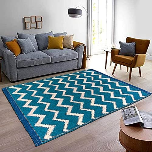 Sparrow World 7D Premium Chenille Carpets Area Rug , Aqua Blue