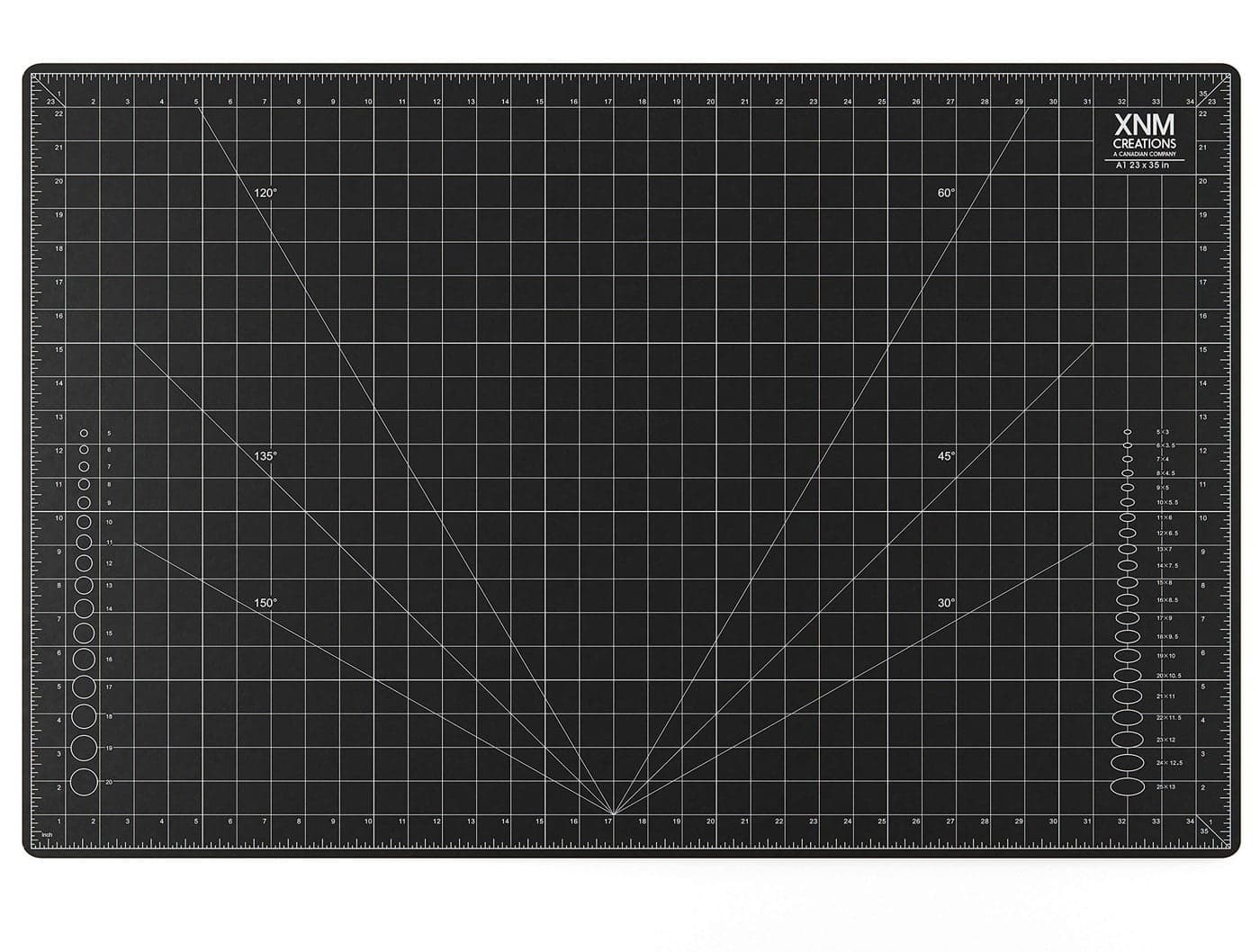 XNM Premium Self Healing Cutting Mat 24 Inches by 36 inches A1 3 Layer Quality PVC Construction Dual Sided Imperial and Metric Grid Lines Perfect for Cutting Sewing and Crafts