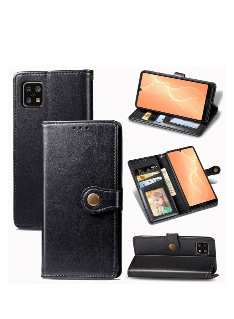 Phone Case for Sharp AQUOS Sense8, with Card Slots, Bracket, TPU + PU Leather, Flip Case Cover for Sharp AQUOS Sense 8