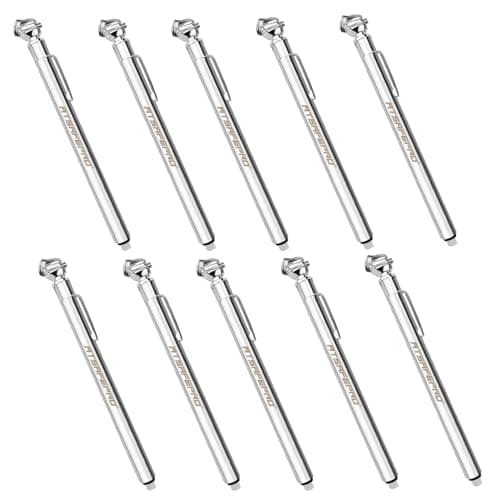 ATsafepro Pencil Tire Pressure Gauge 550PSI1075PSI Tire Pressure Gauge with Sealed Zinc Alloy Nozzle and Silvery Aluminum Tube Body Tire Gauge Suitable for Cars Bikes TrucksPack of 10
