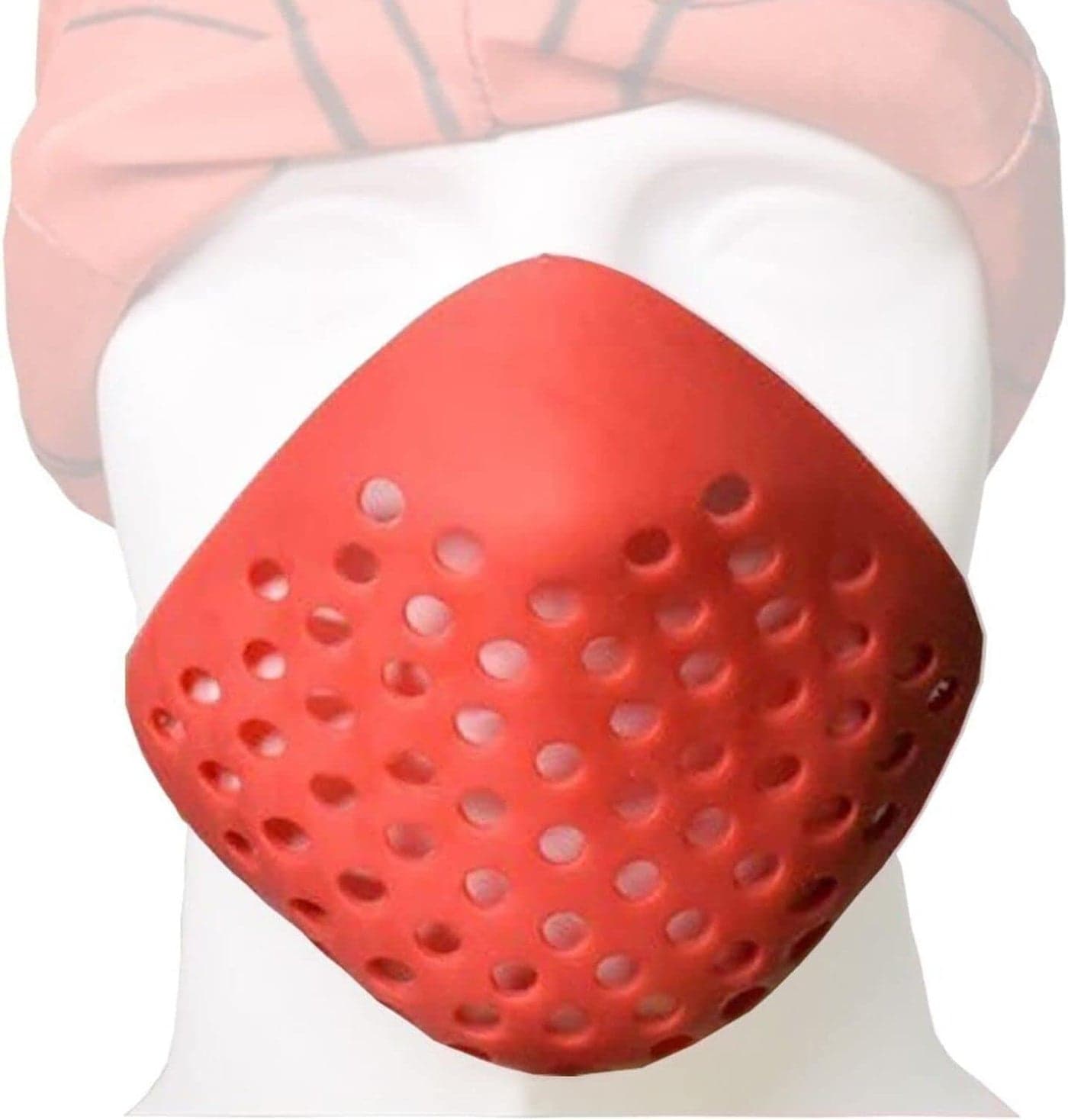 3D Silicone Face Shell for Cosplay and Airsoft - Red