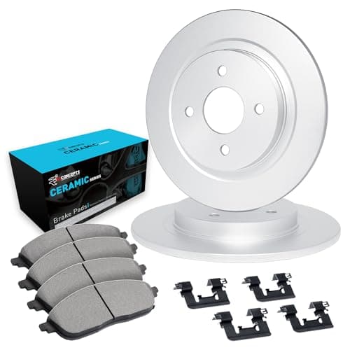 R1 Concepts Rear Brake Kit Fits 19902001 Acura Integra 19881991 Honda Prelude 19901991 Honda CRX 19921997 Honda Civic 19992000 Honda Civic Ceramic Pads Blank Rotors Hardware 94 Rear