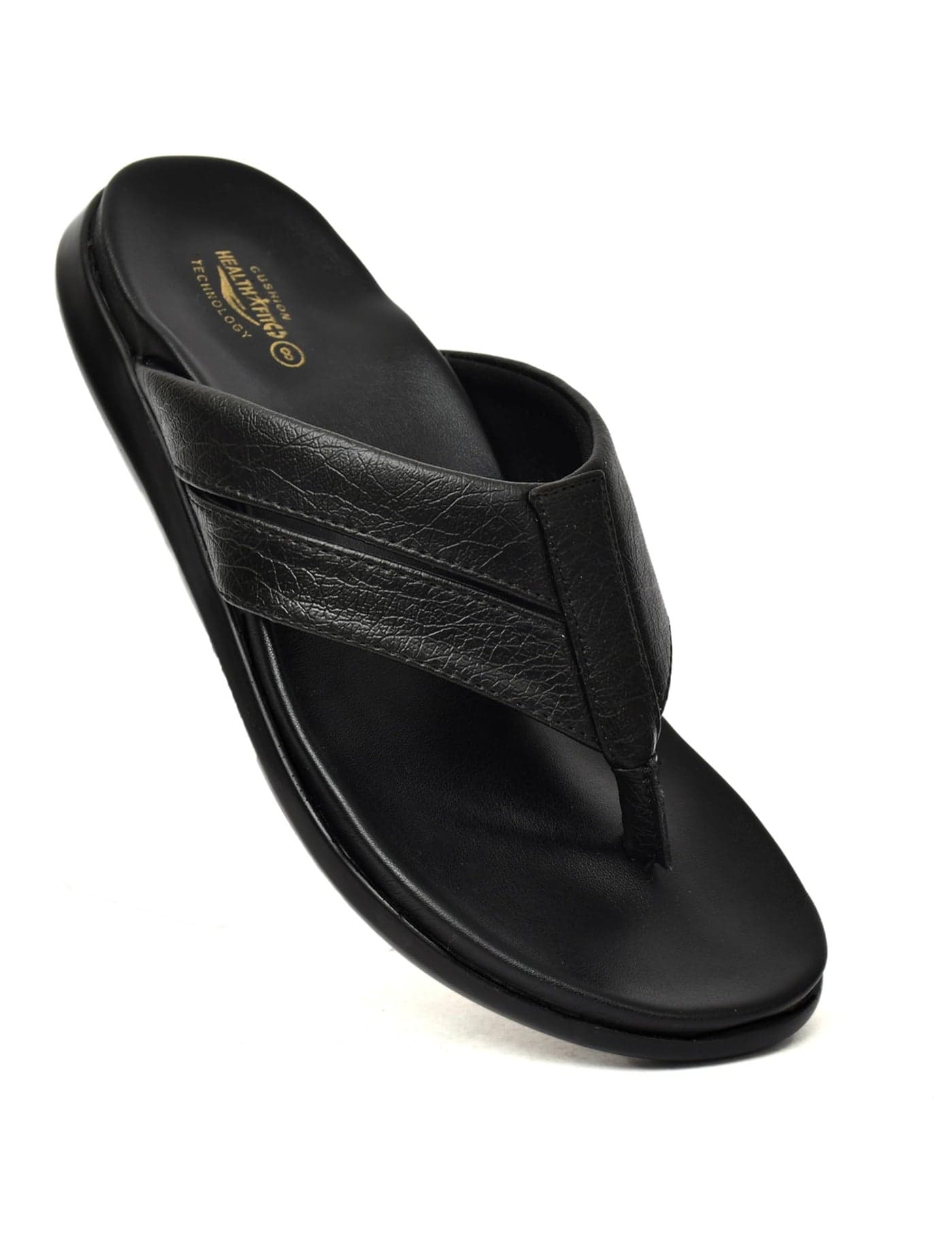 HEALTH FIT EXTRA SOFT Men's Classic Ultra Soft Sliders/Slippers with Cushion Sliders For Gents/Boys Comfortable & Light Weight Stylish & Anti-Skid Everyday Flip Flops for Men HF164BK UK-11