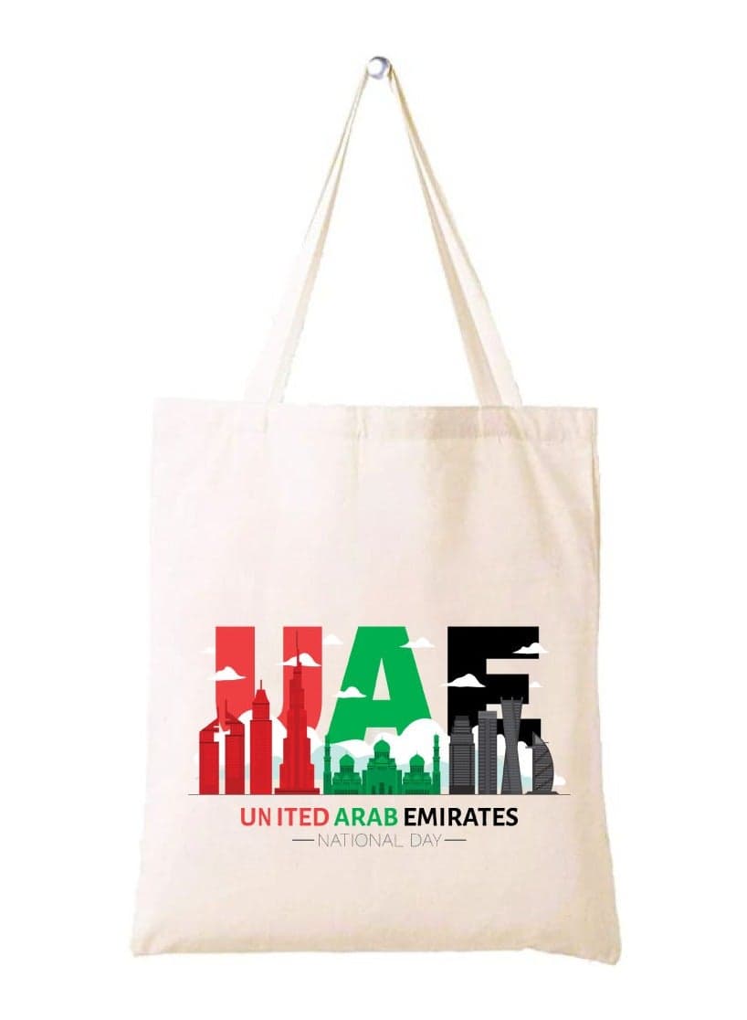 UAE National Day Printed Canvas Cotton Bags-Reusable Bags