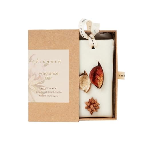 Fernweh Fragrance Bar | Premium Air Freshener Bar & Scented Sachet for Home, Closets, Cupboards, Wardrobe, Drawers, Shoe Racks | Vanilla, Woody, Warm Scented Soy Wax Tablet