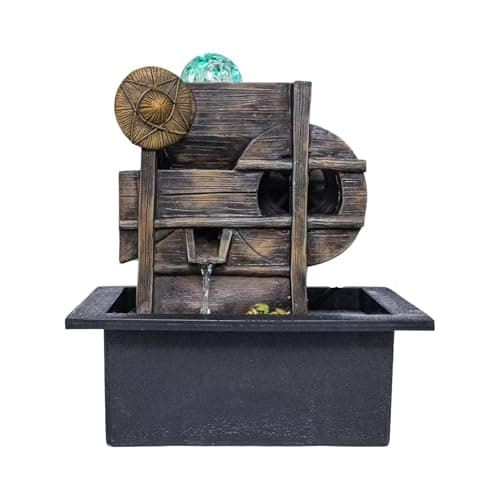 Garden Art Decorative Poly Resin Fountain with Led Light for Indoor Outdoor Home Office Garden Décor (GA75095)