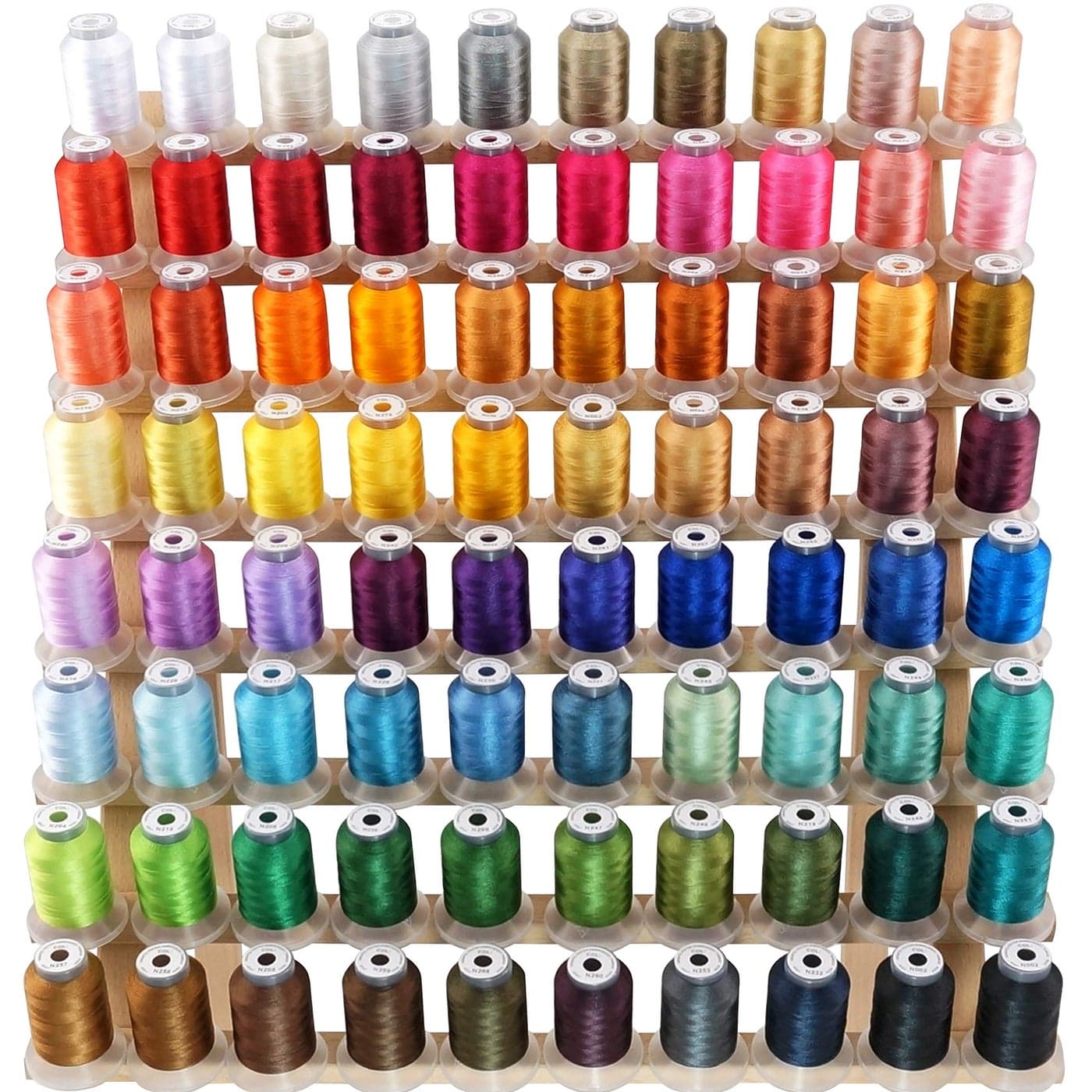New brothread 80 Spools Polyester Embroidery Machine Thread Kit 500M 550Y Each Spool Colors Compatible with Janome and RobisonAnton Colors