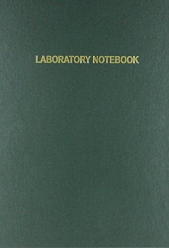 BookFactory Green Lab Notebook/Laboratory Notebook - 96 Pages (.25'' Grid Format) 8 7/8'' x 11 1/4'', Green Cover, Section Sewn Hardbound (Made in USA)