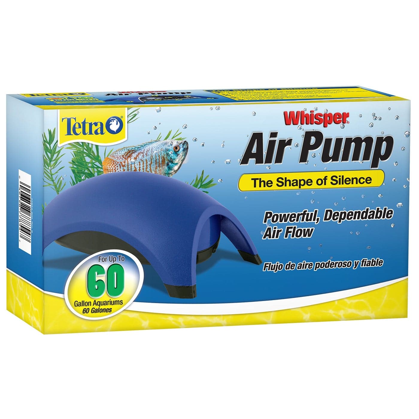 Tetra Whisper Air Pump 40 To 60 Gallons, For Aquariums, Powerful Airflow, Non-UL Listed,Blue
